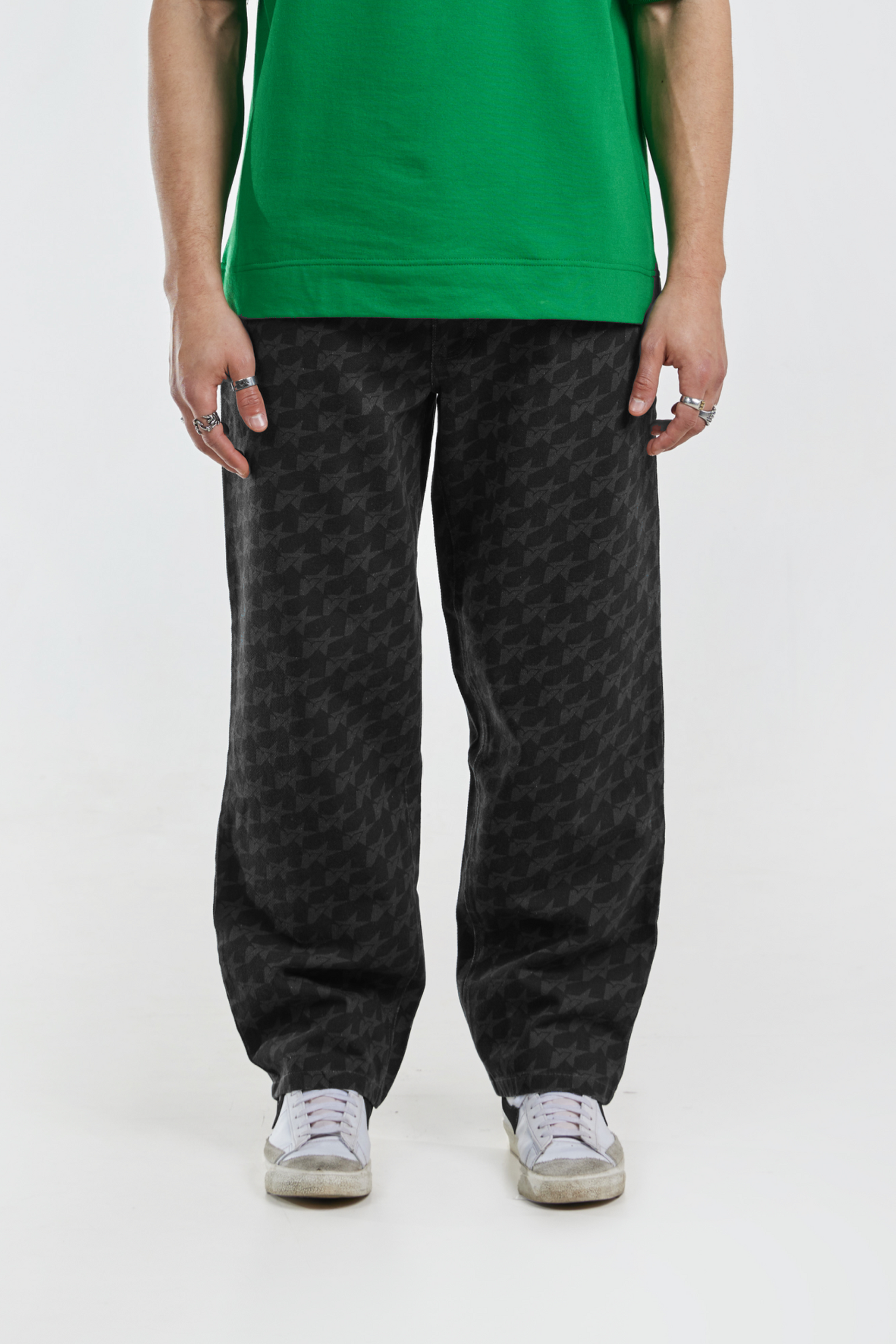 Printed Washed pants