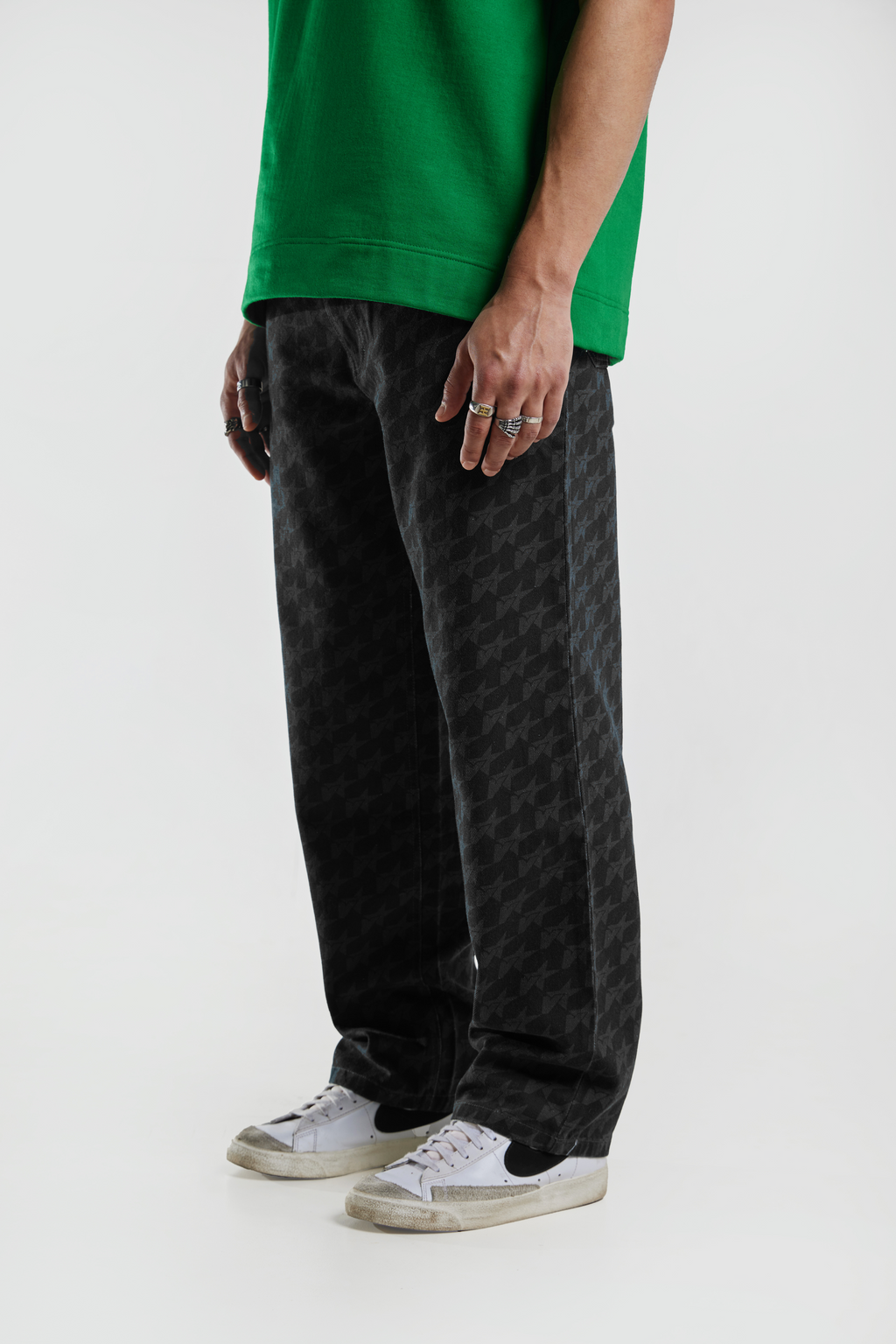 Printed Washed pants