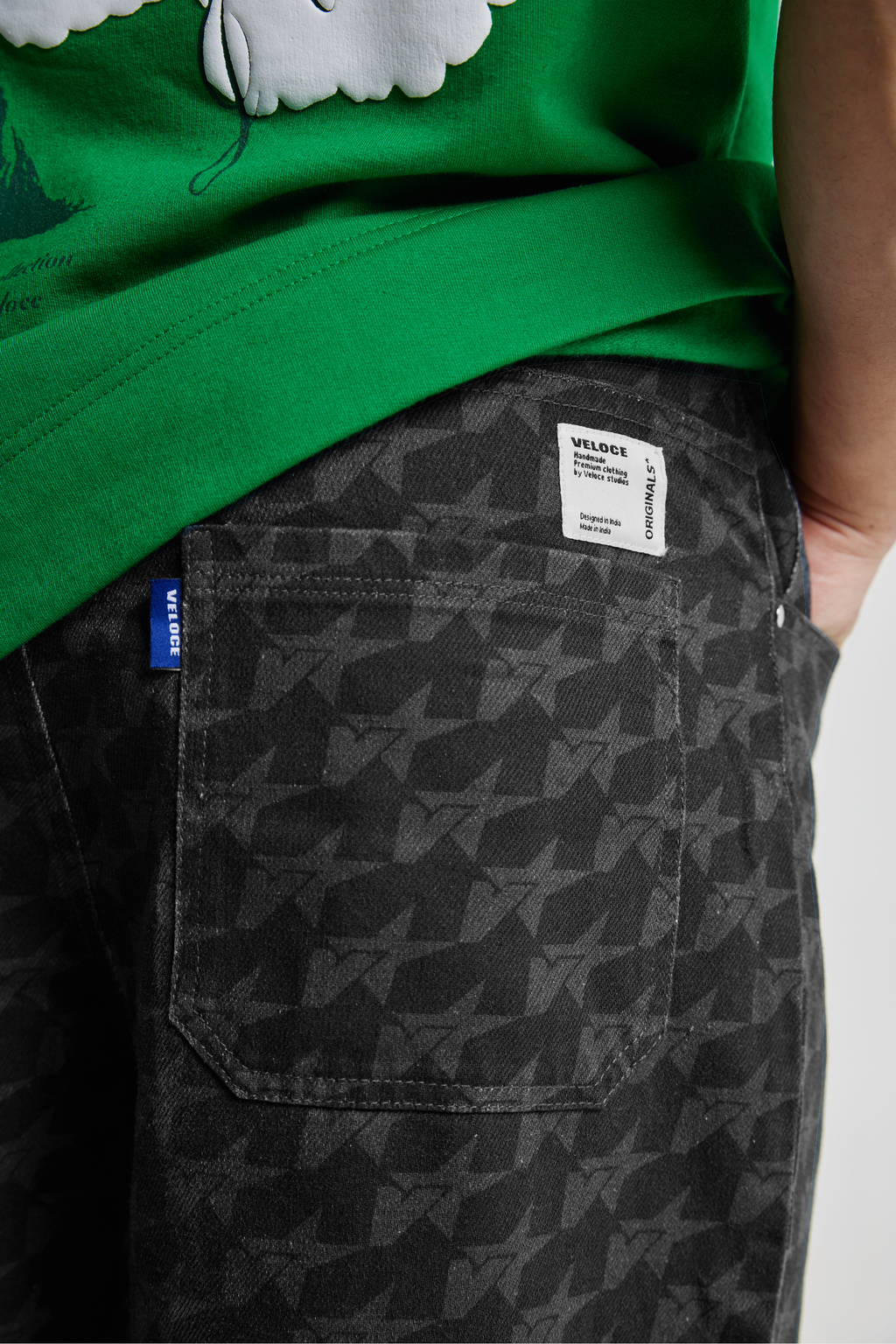 Printed Washed pants