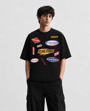 Black Rally Racer Tee