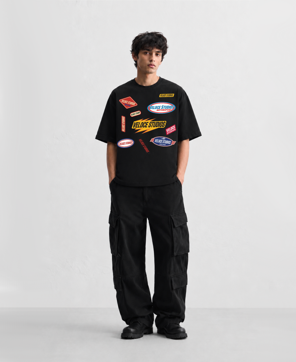 Black Rally Racer Tee
