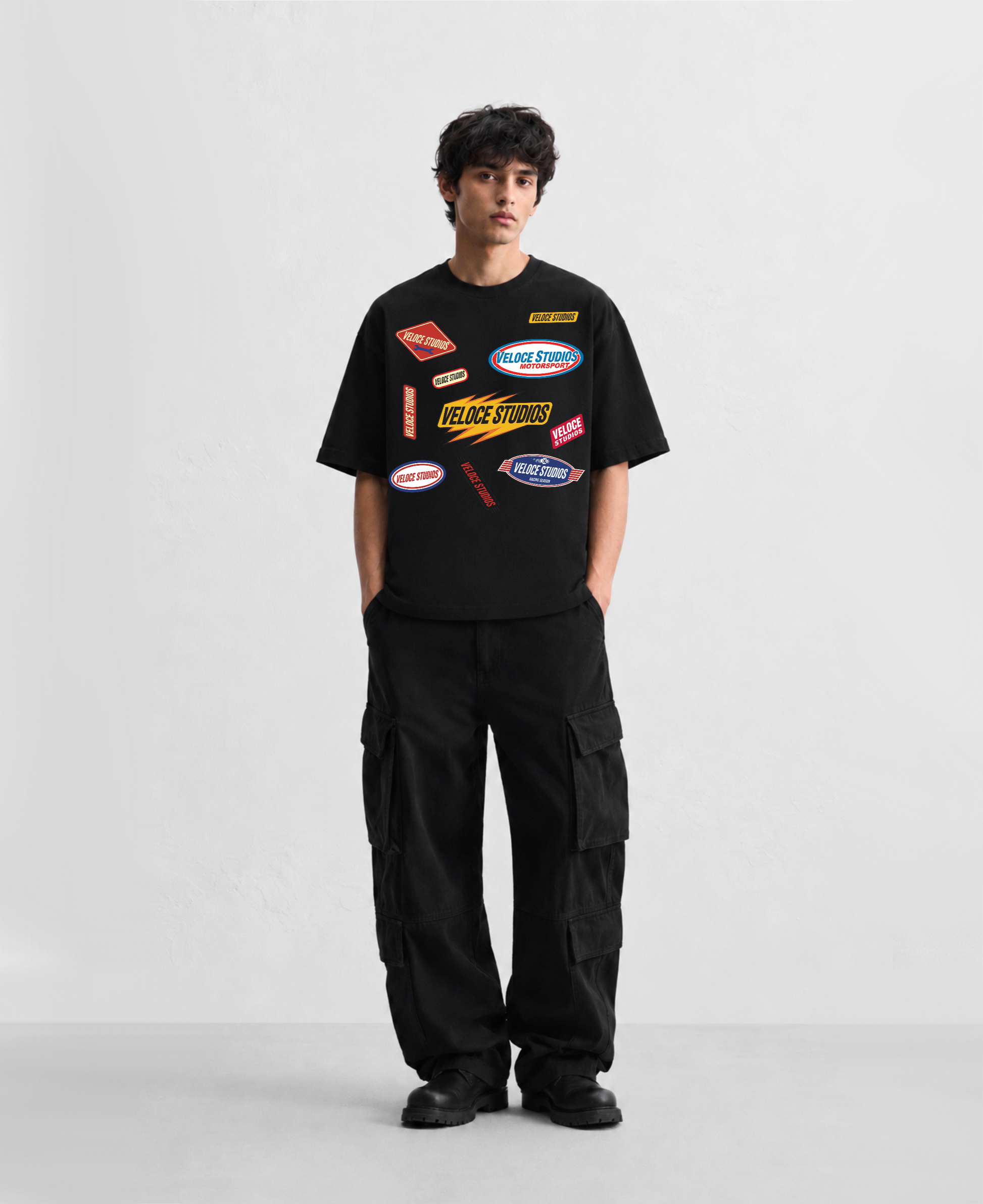Black Rally Racer Tee