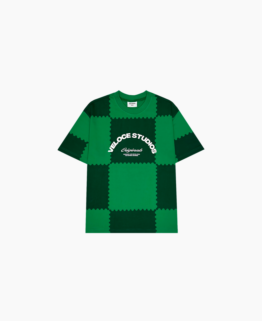 Green checkered Tee