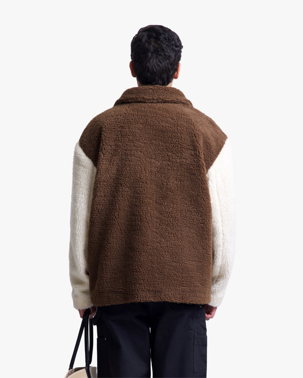 BROWN DUAL TONE SHEARLING JACKET