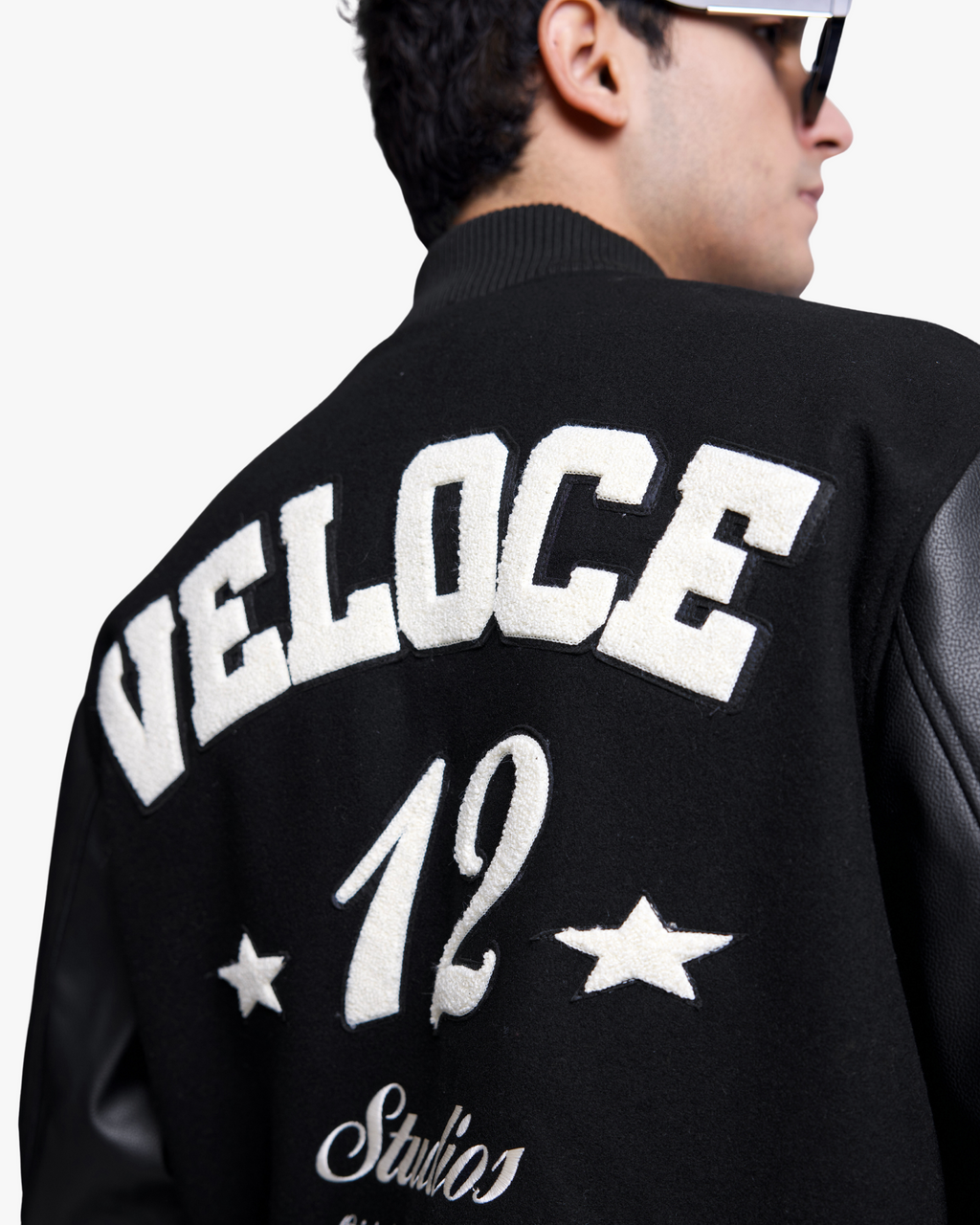 VELOCE BLACK VARSITY JACKET