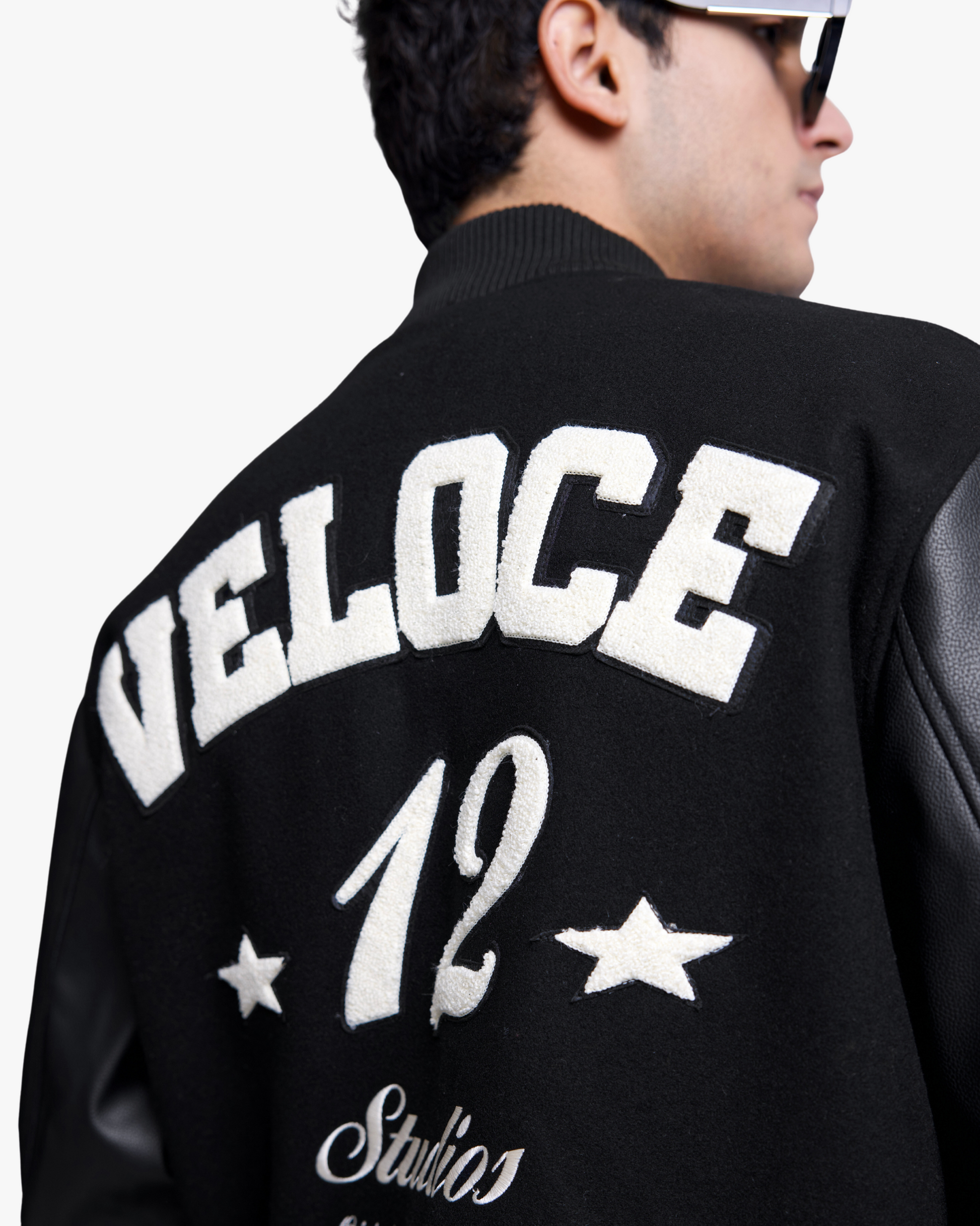VELOCE BLACK VARSITY JACKET