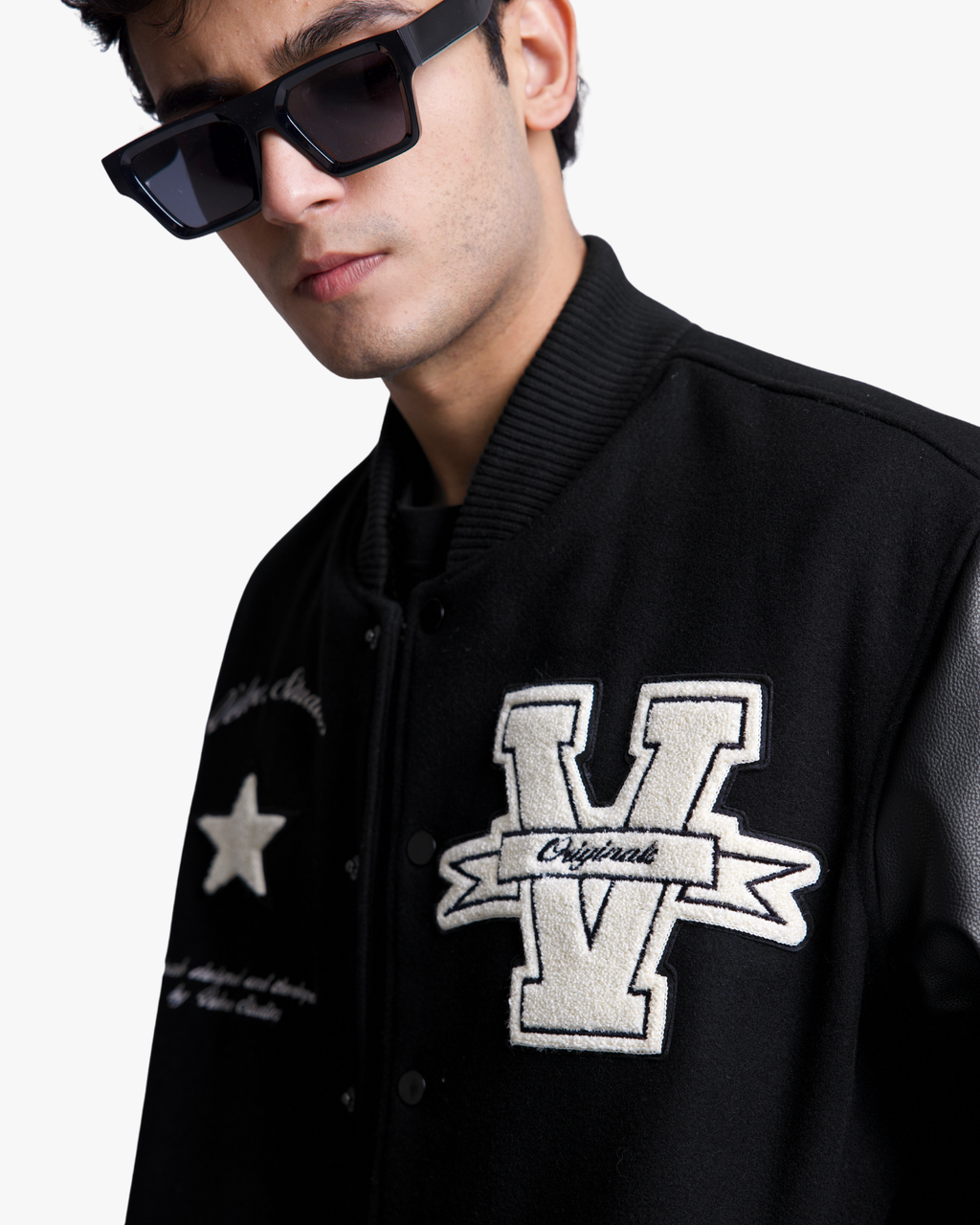 VELOCE BLACK VARSITY JACKET