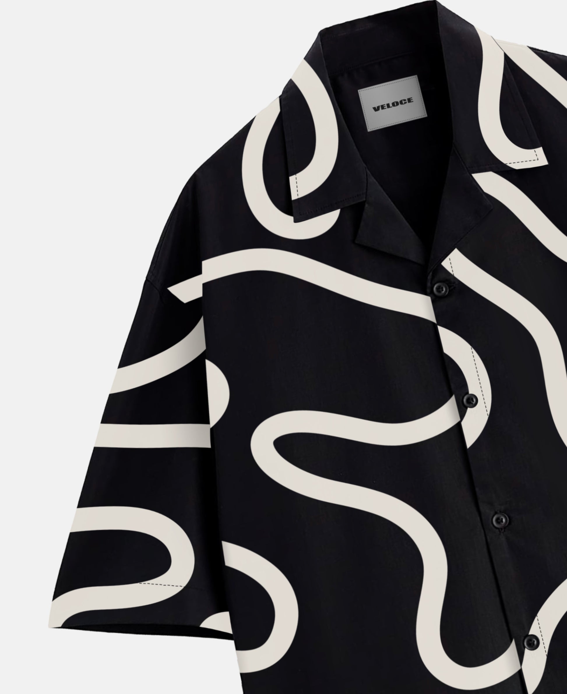 Wavy patterned Relaxed fit Shirt